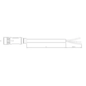 Upravený zástrčkový konektor pro senzory - aktory TE Connectivity 1-2273003-1 zásuvka, rovná, 1.50 m, 1 ks