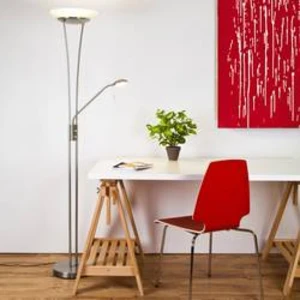 LED pokojové osvětlení s lampou na čtení Brilliant Finn 18 W N/A železo, bílá