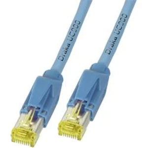 Síťový kabel RJ45 DRAKA K8560BL.1, CAT 6A, S/FTP, 1.00 m, modrá