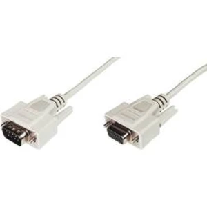 Kabel D-SUB vidlice ⇔ zásuvka, 2 m, šedý