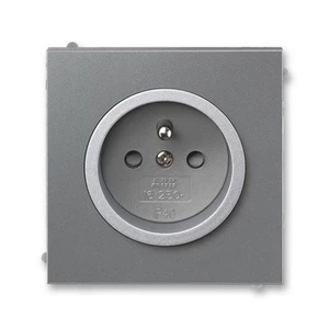 ABB Neo Tech zásuvka ocelová/titanová 5519M-A02357 73 s clonkami