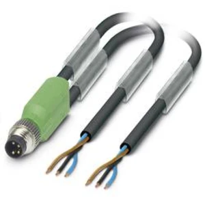 Upravený zástrčkový konektor pro senzory - aktory Phoenix Contact SAC-3P-M8Y/2X 5,0-PUR 1458648 zástrčka, rovná, 5.00 m, 1 ks