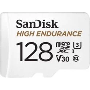 Paměťová kartam miniSDXC, 128 GB, SanDisk High Endurance Monitoring, Class 10, UHS-I, UHS-Class 3, v30 Video Speed Class, vč. SD adaptéru