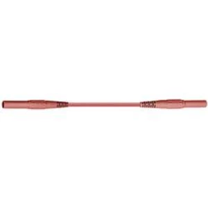 Měřicí silikonový kabel banánek 4 mm ⇔ banánek 4 mm MultiContact XMF-419, 0,5 m, červená