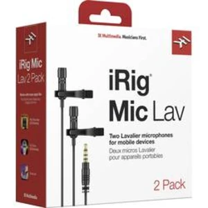 Kabelový ruční mikrofon IK Multimedia iRig Mic Lav 2 , vč. svorky, vč. tašky, vč. ochrany proti větru