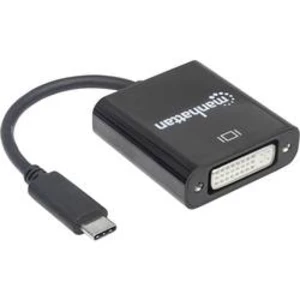 USB / DVI adaptér Manhattan 152051, černá
