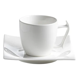 Biely porcelánový hrnček s tanierikom Maxwell & Williams Motion, 200 ml