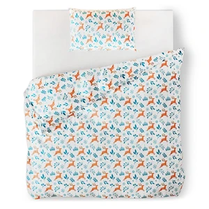 Flanelové obliečky na jednolôžko AmeliaHome Snuggy Northpole, 155 x 220 cm