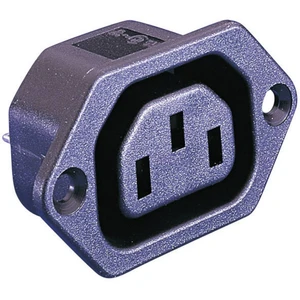 Bulgin PX0675/28 IEC zástrčka C13 / C14 PX zásuvka, vstavateľná vertikálna Počet kontaktov: 2 + PE 10 A čierna 1 ks