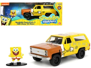 1980 Chevrolet K5 Blazer with SpongeBob SquarePants Diecast Figurine "Hollywood Rides" Series 1/32 Diecast Model Car by Jada