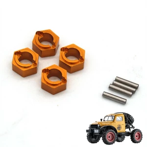 4PCS Upgraded 7mm Metal Hex Adapter for FMS FCX24 POWER WAGON 12401 1/24 RC Car Vehicles Model Spare Parts