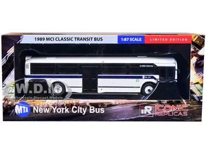 1989 MCI Classic Transit Bus MTA New York "Q11 Subway-Queens Blvd." "MTA New York City Bus" Series 1/87 (HO) Diecast Model by Iconic Replicas