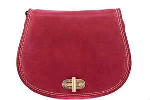 Dámská kožená kabelka s klopnou (crossbody) Arteddy - červená