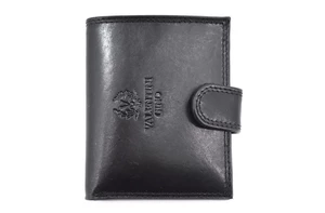 Pánská kožená peněženka z pravé kůže na výšku Gino Valentini - černá