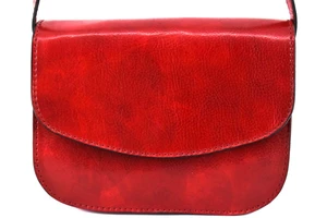 Dámská kožená kabelka crossbody (lovecká)  Arteddy - červená