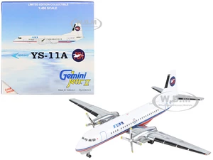 NAMC YS-11A Commercial Aircraft "Provincetown-Boston Airlines (PBA)" White with Red and Blue Stripes 1/400 Diecast Model Airplane by GeminiJets