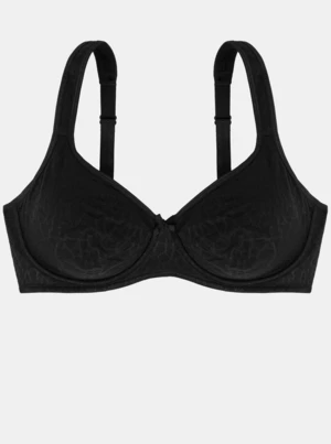 Black bra with small pattern DORINA - Women