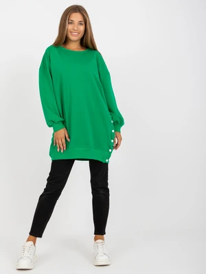 Green basic tunic with long sleeves RUE PARIS