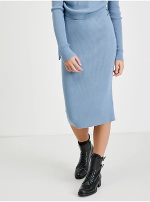 Light Blue Sheath Sweater Skirt Guess Calire - Women