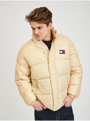 Beige Men's Quilted Winter Jacket Tommy Jeans - Men