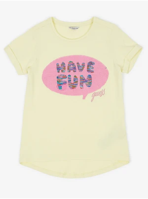 Light yellow girly T-shirt Guess - Girls