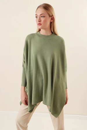 Bigdart 15783 Slit Poncho Sweater - Cagla