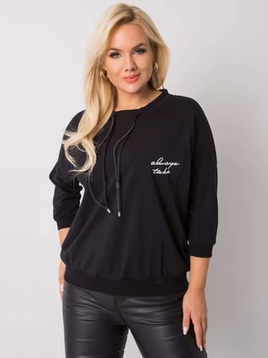 Larger black cotton sweatshirt