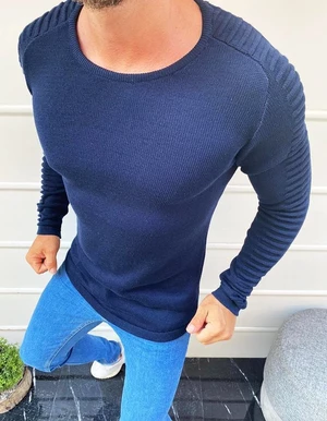Dark blue men's sweater WX1607