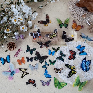 40pcs/package Of Butterfly Stickers Vintage Butterfly Scraping Book Diy Sticker