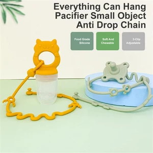 Baby Soft Silicone Pacifier Clips Anti-lost Teething Chain Baby Toy Adjustable Infant Nipple Holder Dummy Clip Baby Accessories
