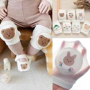 2023 Baby Cute Cartoon Knee Pads Cotton Mesh Crawling Elbow Toddler Protector Safe Infant Kneepad Leg Warmer Kid Cushion Legging