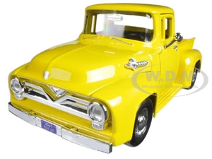 1955 Ford F-100 Pickup Truck Yellow 1/24 Diecast Model Car by Motormax