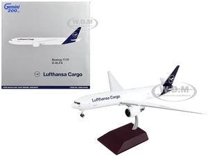 Boeing 777F Commercial Aircraft "Lufthansa Cargo" White with Blue Tail "Gemini 200" Series 1/200 Diecast Model Airplane by GeminiJets