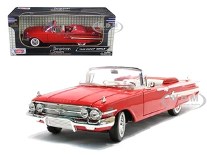 1960 Chevrolet Impala Convertible Red 1/18 Diecast Model Car by Motormax