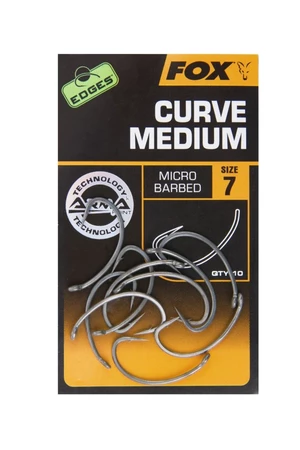 Fox háčky Edges Curve Medium Hooks vel. 2, 10 ks Micro Barbed