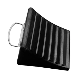 Motorcycle Wheel Chocks For Trailer Heavy Duty Rubber Wedge With Reflective Strip Grip Ribbed Tire Chock Camper Accessories For