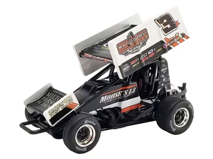 Winged Sprint Car 3Z Brock Zearfoss "Mooses LZ Bar and Grill" Brock Zearfoss Racing "World of Outlaws" (2023) 1/18 Diecast Model Car by ACME