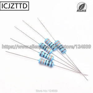 10pcs 0.5W 1% 1/2W 1% 1W 1% Mental Film Resistor 1K 1.0 1K0 1.2K 1K2 1.5K 1K5 1.8K 1K8 2K 2.0K 2K0 2.2K 2K2 2.4K 2K4 2.7K 2K7 3K