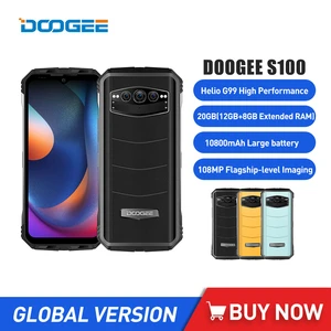 DOOGEE S100 Rugged Smartphones 6.58Inch Display 66W Fast Charge 10800mAh Large Battery Mobile Phone 12GB+256GB 108MP Camera NFC