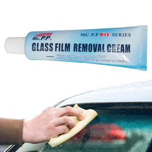 Glass Oil Film Removing Paste Car Windshield Oil Film Cleaner Glass Oil Film Removing Paste With Brush Automotive Glass Dirt