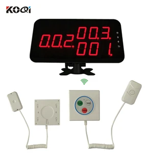 Hot Sell Patient Call Bell System Multi-key Button Show 3-digit Number Display With 433.92Mhz Hotspital