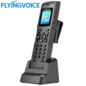 FlyingVoice ​Cordless Wi-Fi IP Phone, Portable Business Dual Band wireless IP Phone supports 2 SIP lines and 4000MA batteries