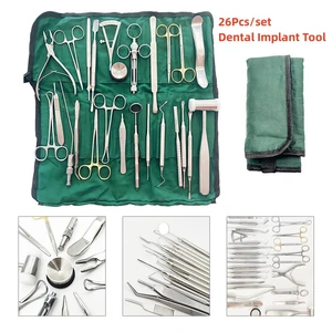 26Pcs/set Dental Implant Tools Kit Dental Tools Oral Surgery Tools Instrument Set Dental Implant Basic Kit Dentist Surgical Tool