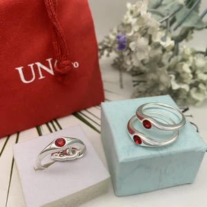 2023 European and American Simple Design Stacked Gem Ring Romantic holiday Jewelry Gift Bag