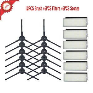 Brush +6PCS Filters +6PCS Sponge for ILIFE A4 Cleaning Robot Replacement for chuwi ilife A4 Vacuum Cleaner