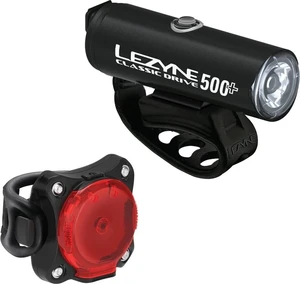 Lezyne Classic Drive 500+/Zecto Drive 200+ Pair Satin Black/Black Front 700 lm / Rear 200 lm Arrière-Avant Éclairage de vélo