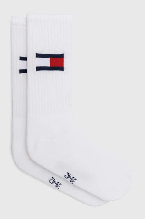 Ponožky Tommy Jeans 2-pak biela farba, 701228222