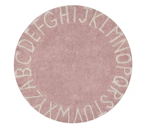 Bio koberec kusový, ručně tkaný Round ABC Vintage Nude-Natural-150x150 (průměr) kruh
