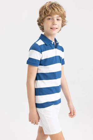 DEFACTO Chlapčenské pravidelné polo tričko s krátkymi rukávmi a piké golierom