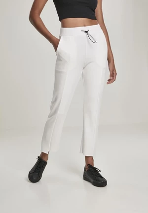 Women's soft interlock trousers in white